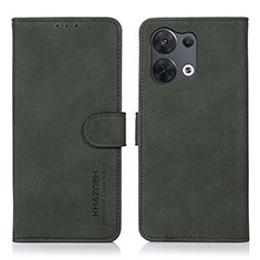 Funda de Cuero Cartera con Soporte Carcasa D08Y para Oppo Reno9 5G Verde