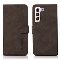 Funda de Cuero Cartera con Soporte Carcasa D08Y para Samsung Galaxy S22 5G Marron