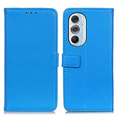 Funda de Cuero Cartera con Soporte Carcasa D09Y para Motorola Moto Edge Plus (2022) 5G Azul Cielo