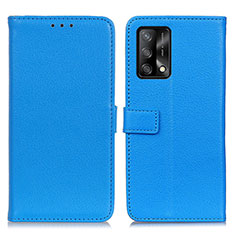 Funda de Cuero Cartera con Soporte Carcasa D09Y para Oppo A95 4G Azul Cielo