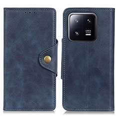 Funda de Cuero Cartera con Soporte Carcasa D10Y para Xiaomi Mi 13 5G Azul