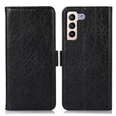 Funda de Cuero Cartera con Soporte Carcasa D11Y para Samsung Galaxy S21 5G Negro