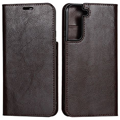 Funda de Cuero Cartera con Soporte Carcasa D13T para Samsung Galaxy S21 FE 5G Marron