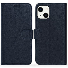 Funda de Cuero Cartera con Soporte Carcasa DL1 para Apple iPhone 14 Plus Azul