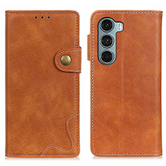 Funda de Cuero Cartera con Soporte Carcasa DY01 para Motorola Moto Edge S30 5G Marron