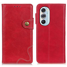 Funda de Cuero Cartera con Soporte Carcasa DY01 para Motorola Moto Edge X30 5G Rojo