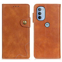 Funda de Cuero Cartera con Soporte Carcasa DY01 para Motorola Moto G41 Marron