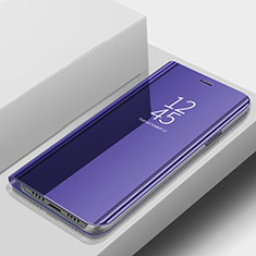 Funda de Cuero Cartera con Soporte Carcasa Espejo Carcasa para Samsung Galaxy A9s Azul