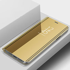 Funda de Cuero Cartera con Soporte Carcasa Espejo Carcasa para Samsung Galaxy A9s Oro