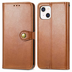 Funda de Cuero Cartera con Soporte Carcasa F01 para Apple iPhone 13 Marron