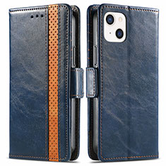 Funda de Cuero Cartera con Soporte Carcasa F03 para Apple iPhone 14 Plus Azul