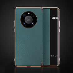 Funda de Cuero Cartera con Soporte Carcasa F03 para Huawei Mate 40 Pro Cian