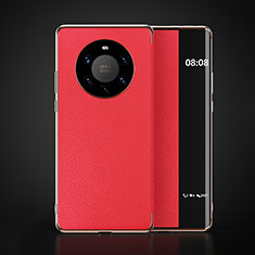 Funda de Cuero Cartera con Soporte Carcasa F03 para Huawei Mate 40 Pro+ Plus Rojo