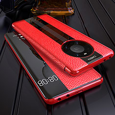 Funda de Cuero Cartera con Soporte Carcasa F05 para Huawei Mate 40E Pro 4G Rojo