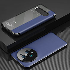 Funda de Cuero Cartera con Soporte Carcasa GS1 para Huawei Honor Magic5 Pro 5G Azul