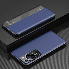 Funda de Cuero Cartera con Soporte Carcasa GS1 para Huawei P60 Azul