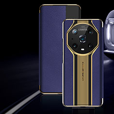 Funda de Cuero Cartera con Soporte Carcasa GS2 para Huawei Honor Magic4 Pro 5G Azul