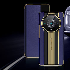 Funda de Cuero Cartera con Soporte Carcasa GS2 para Huawei Honor Magic4 Ultimate 5G Azul