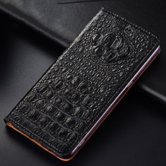 Funda de Cuero Cartera con Soporte Carcasa H01P para Apple iPhone 11 Pro Max Negro