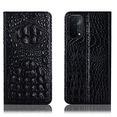 Funda de Cuero Cartera con Soporte Carcasa H01P para OnePlus Nord N200 5G Negro