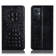 Funda de Cuero Cartera con Soporte Carcasa H01P para Oppo F21 Pro 5G Negro