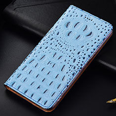 Funda de Cuero Cartera con Soporte Carcasa H01P para Samsung Galaxy S23 Plus 5G Azul Cielo