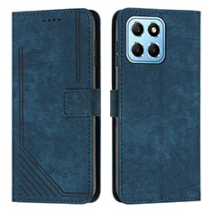 Funda de Cuero Cartera con Soporte Carcasa H01X para Huawei Honor X8 5G Azul