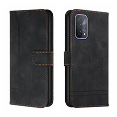 Funda de Cuero Cartera con Soporte Carcasa H01X para Oppo A95 4G Negro