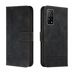 Funda de Cuero Cartera con Soporte Carcasa H01X para Xiaomi Mi 10T 5G Negro