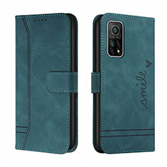 Funda de Cuero Cartera con Soporte Carcasa H01X para Xiaomi Mi 10T 5G Verde