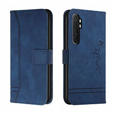 Funda de Cuero Cartera con Soporte Carcasa H01X para Xiaomi Mi Note 10 Lite Azul