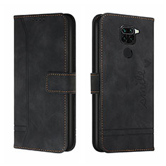 Funda de Cuero Cartera con Soporte Carcasa H01X para Xiaomi Redmi Note 9 Negro