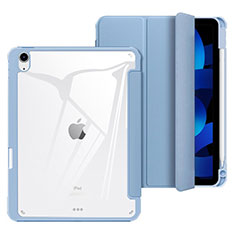 Funda de Cuero Cartera con Soporte Carcasa H02 para Apple iPad Air 4 10.9 (2020) Azul