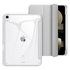 Funda de Cuero Cartera con Soporte Carcasa H02 para Apple iPad Air 4 10.9 (2020) Gris