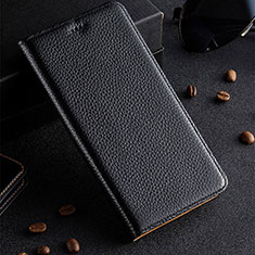 Funda de Cuero Cartera con Soporte Carcasa H02P para Oppo A33 Negro