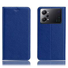 Funda de Cuero Cartera con Soporte Carcasa H02P para Oppo K10 Pro 5G Azul