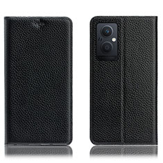 Funda de Cuero Cartera con Soporte Carcasa H02P para Oppo Reno7 Z 5G Negro