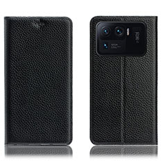 Funda de Cuero Cartera con Soporte Carcasa H02P para Xiaomi Mi 11 Ultra 5G Negro