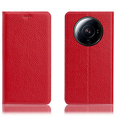 Funda de Cuero Cartera con Soporte Carcasa H02P para Xiaomi Mi 12 Ultra 5G Rojo