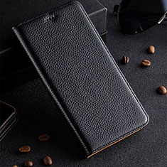 Funda de Cuero Cartera con Soporte Carcasa H02P para Xiaomi Mi Note 10 Lite Negro