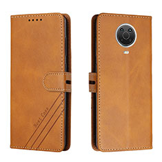 Funda de Cuero Cartera con Soporte Carcasa H02X para Nokia G10 Marron Claro