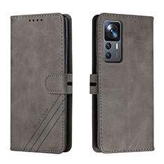 Funda de Cuero Cartera con Soporte Carcasa H02X para Xiaomi Mi 12T 5G Gris