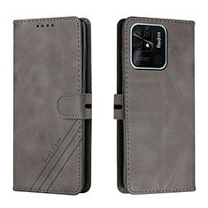 Funda de Cuero Cartera con Soporte Carcasa H02X para Xiaomi Redmi 10C 4G Gris