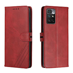 Funda de Cuero Cartera con Soporte Carcasa H02X para Xiaomi Redmi Note 11 4G (2022) Rojo