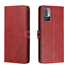 Funda de Cuero Cartera con Soporte Carcasa H02X para Xiaomi Redmi Note 11 SE 5G Rojo