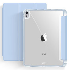 Funda de Cuero Cartera con Soporte Carcasa H03 para Apple iPad Air 4 10.9 (2020) Azul