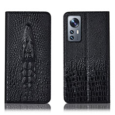 Funda de Cuero Cartera con Soporte Carcasa H03P para Xiaomi Mi 12S Pro 5G Negro