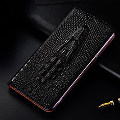 Funda de Cuero Cartera con Soporte Carcasa H03P para Xiaomi Redmi Note 11E 5G Negro