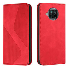Funda de Cuero Cartera con Soporte Carcasa H03X para Xiaomi Mi 10i 5G Rojo