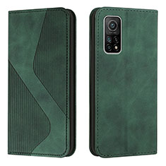 Funda de Cuero Cartera con Soporte Carcasa H03X para Xiaomi Mi 10T Pro 5G Verde